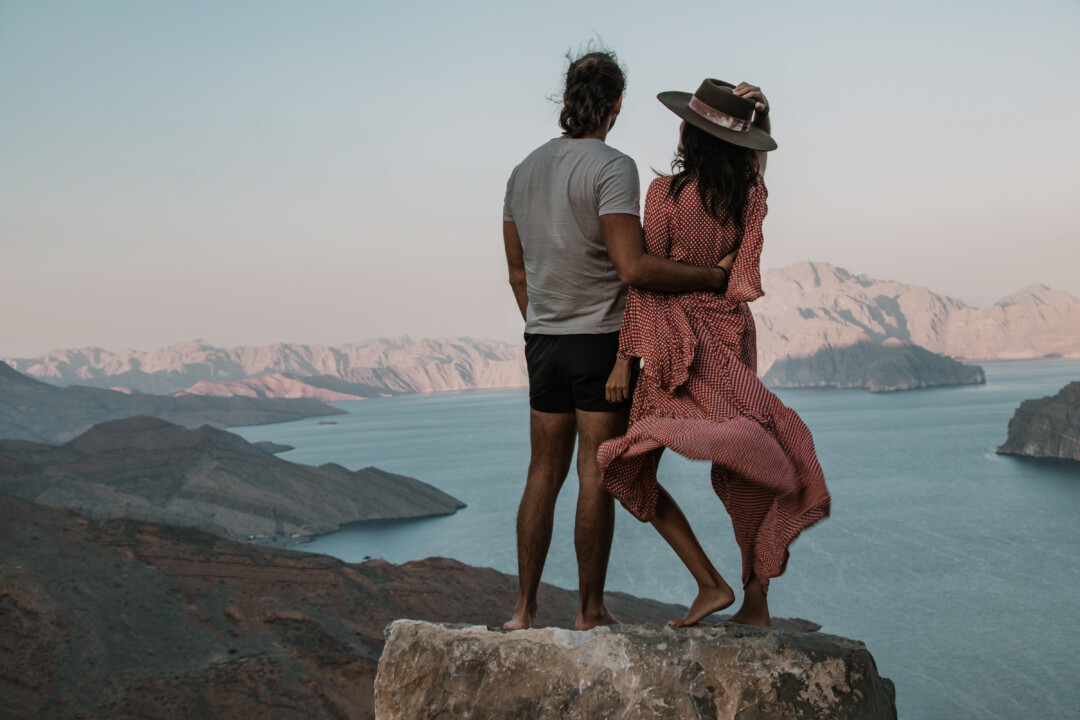 Pili and Dano enjoying the view from the viewpoint