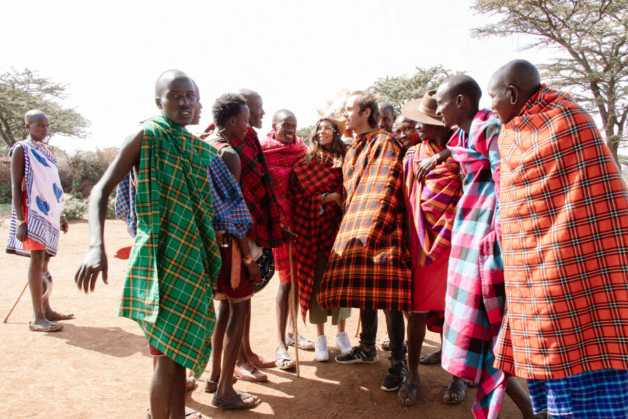 Pili and Dano spending time with the Masai