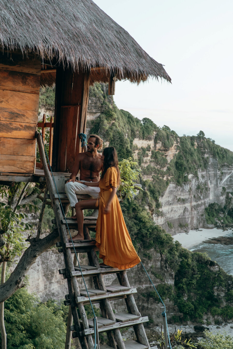 Pili and Dano at the Treehouse Molenteng, Nusa Penida