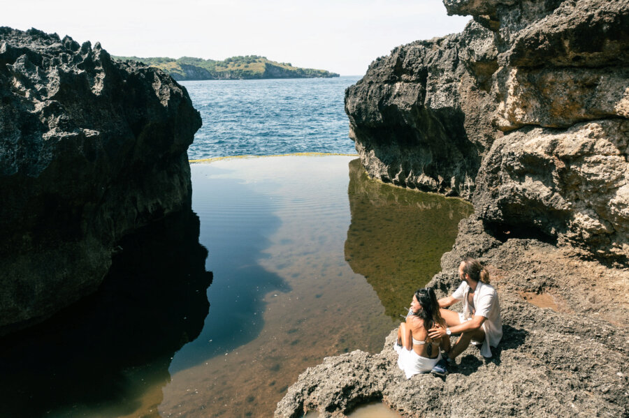 Pili and Dano in Angel's Bilabong, Nusa Penida