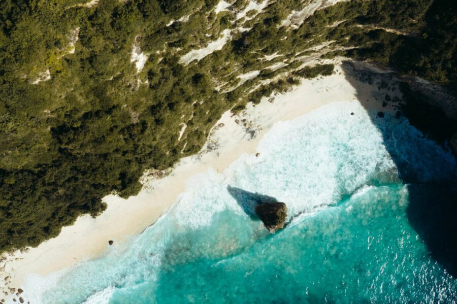 Suwehan Beach, Nusa Penida, birdseye view