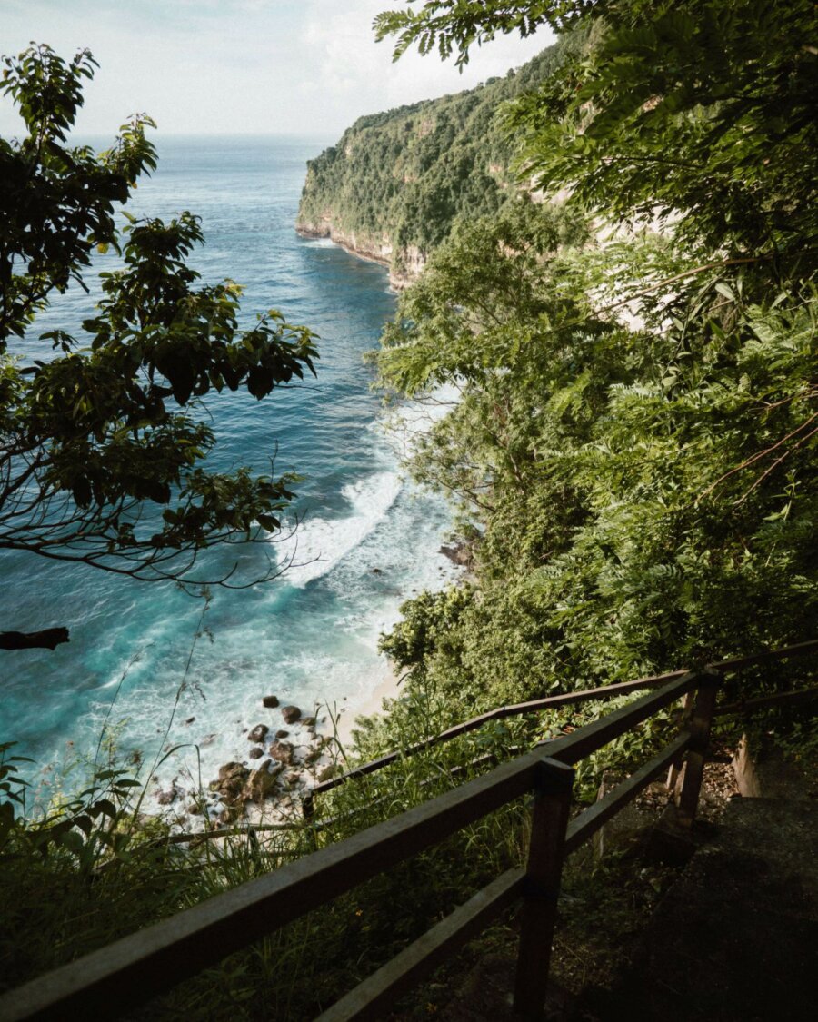 Staircase to go to suwehan beach